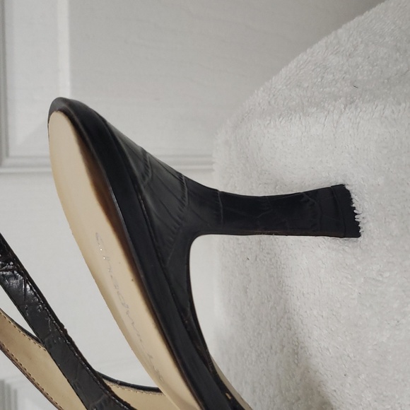 Chadwicks Brown Leather Embossed Slingbacks-Size 10 - Picture 4 of 5